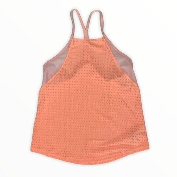 Athleta XXS Peach Mesh Racerback Performance Tank Top Lightweight Workout Yoga - Picture 1 of 5